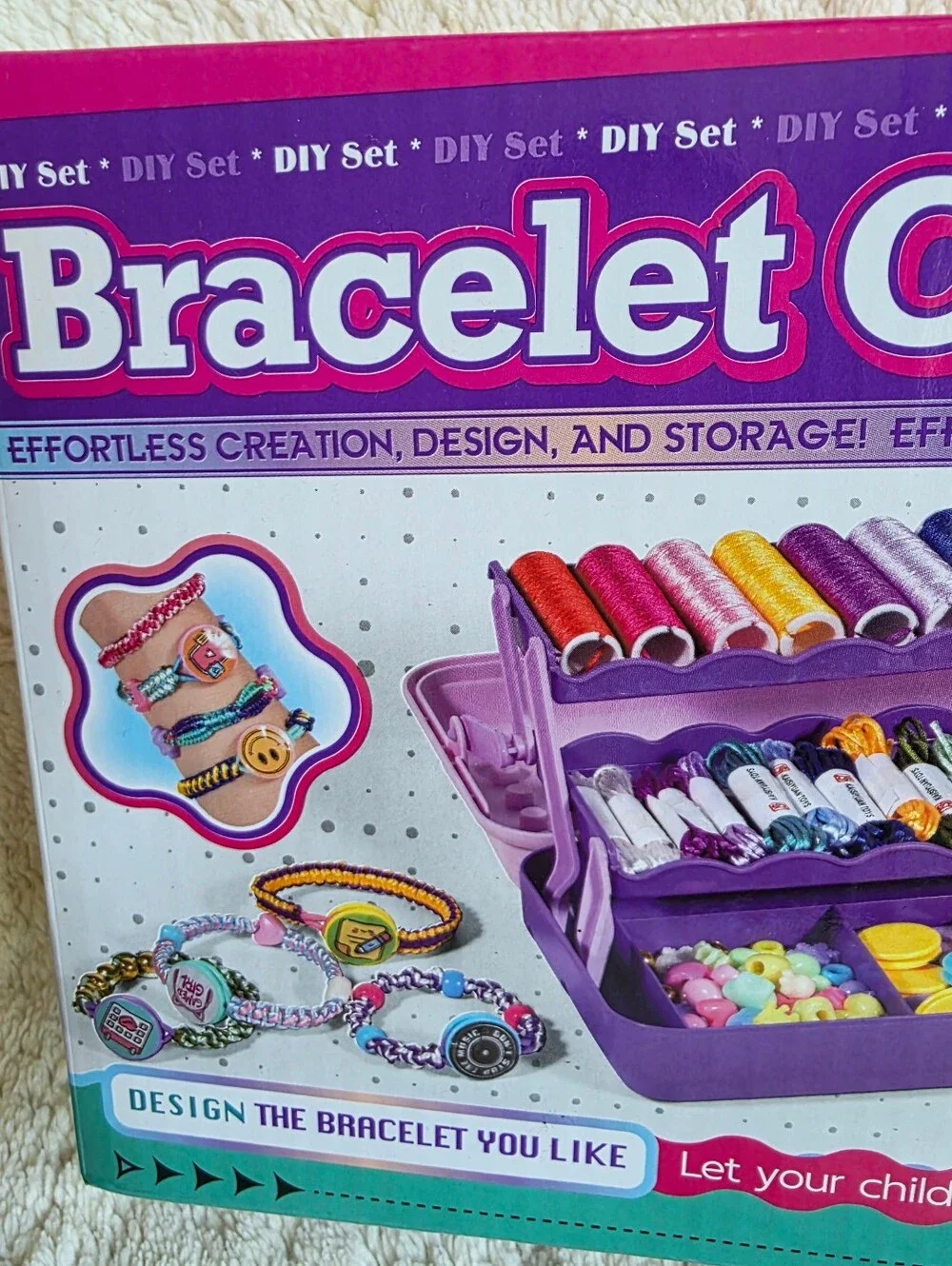 New Friendship Bracelet Making Kit crafting & art supplies with storage, age 6+